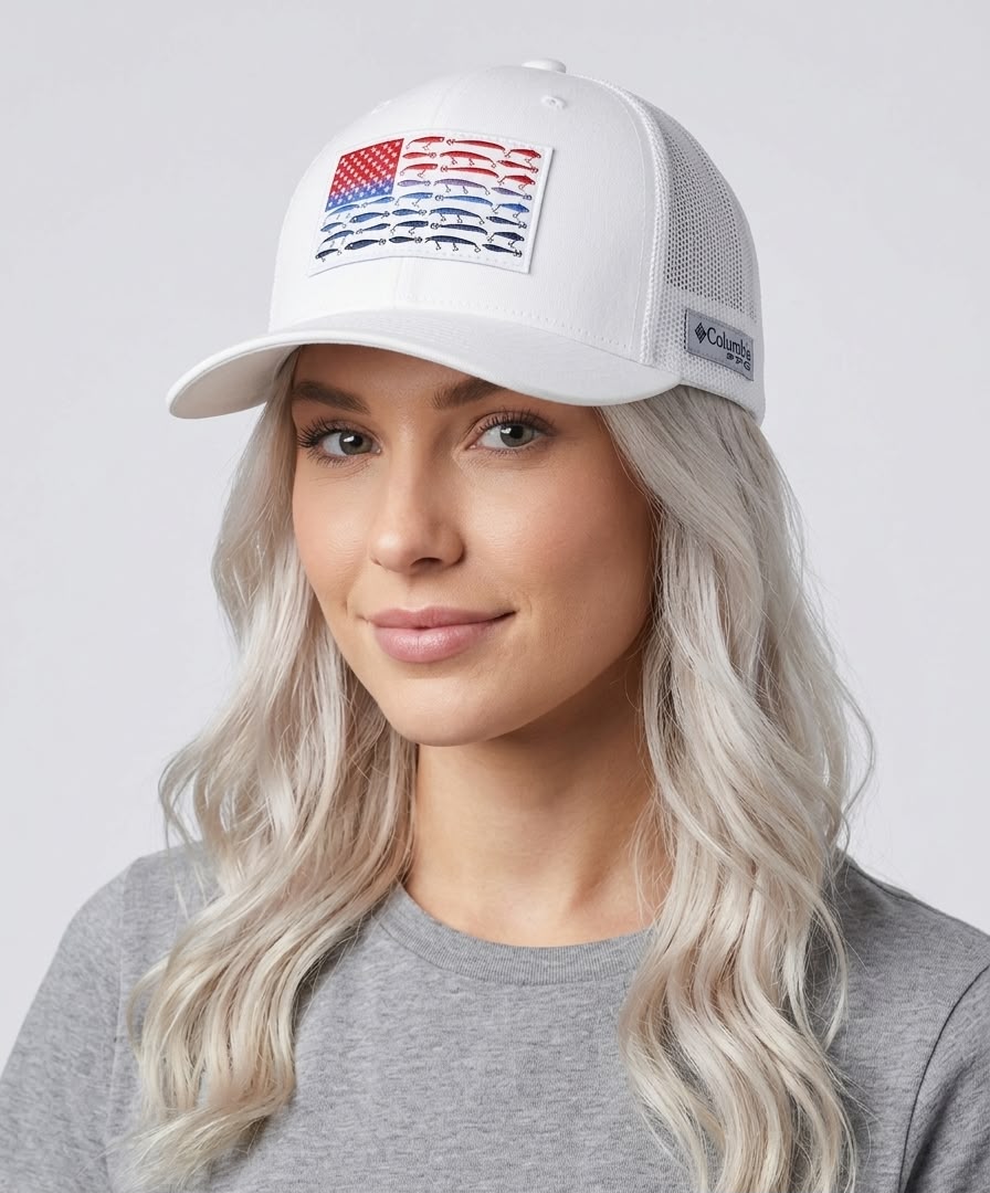 GORRA COLUMBIA BLANCA BANDERA