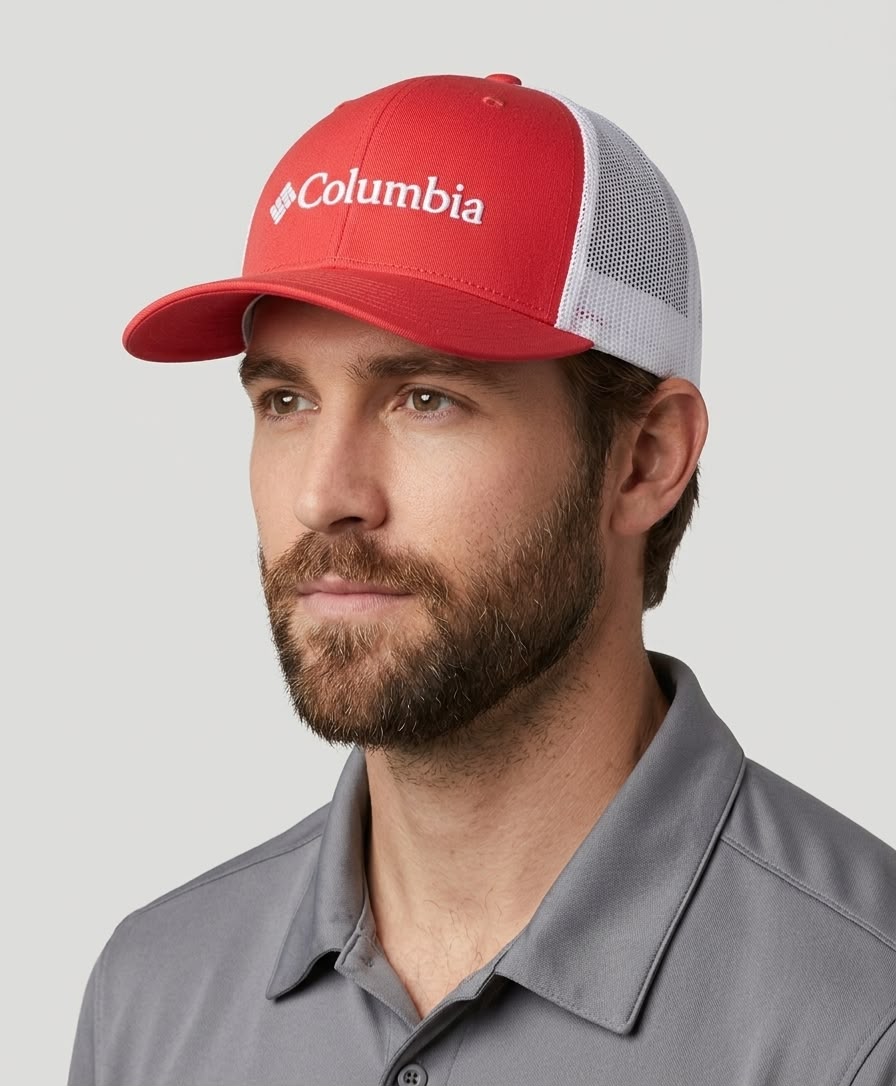 GORRA COLUMBIA ROJA LOGO 2
